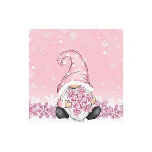 Pink Decoration Snowflake Unframed Canvas Wall Art 16" X 16"